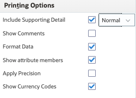 Printing Options
