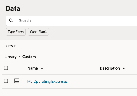Form listed in Custom folder