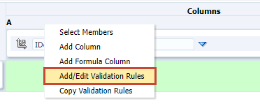 Adding Validation Rules