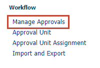 Manage Approvals