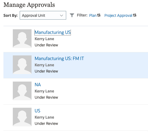 Updated Approvals
