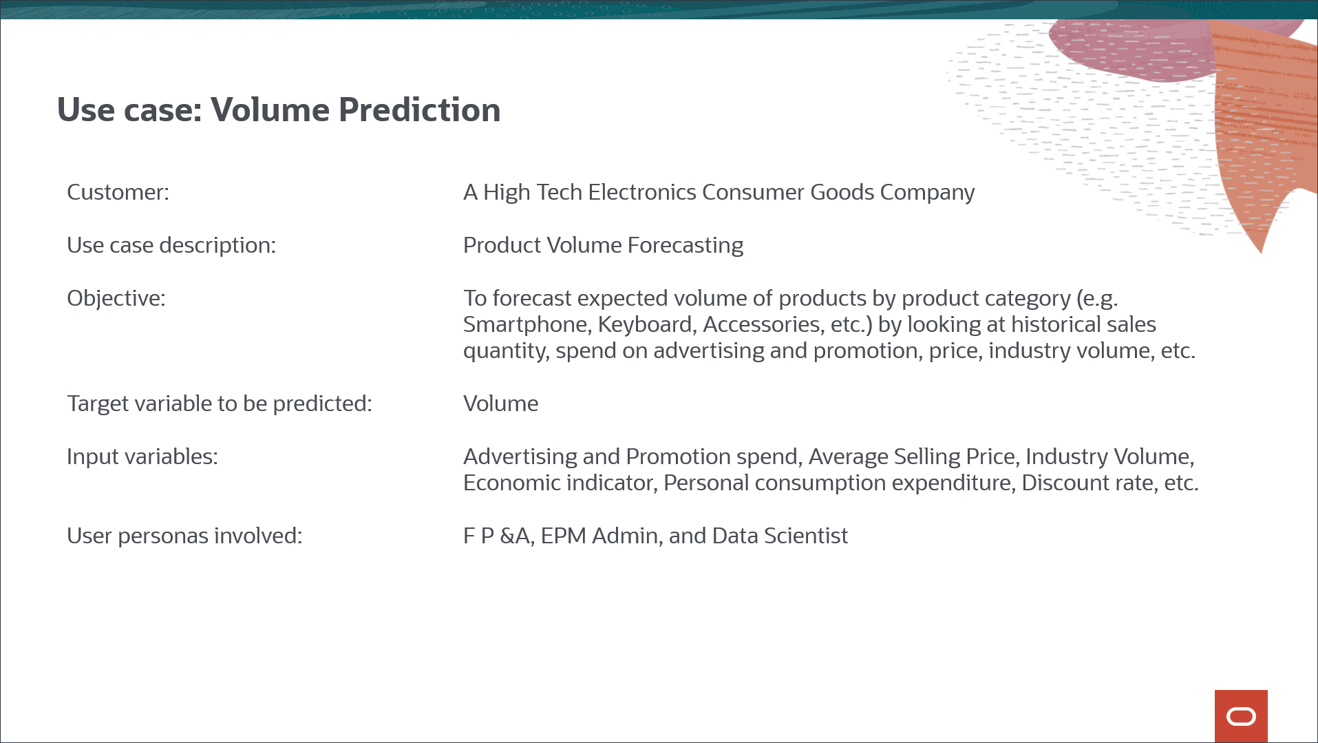 Volume Forecasting Use Case