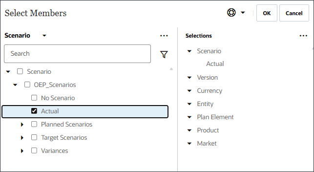 Select Actual