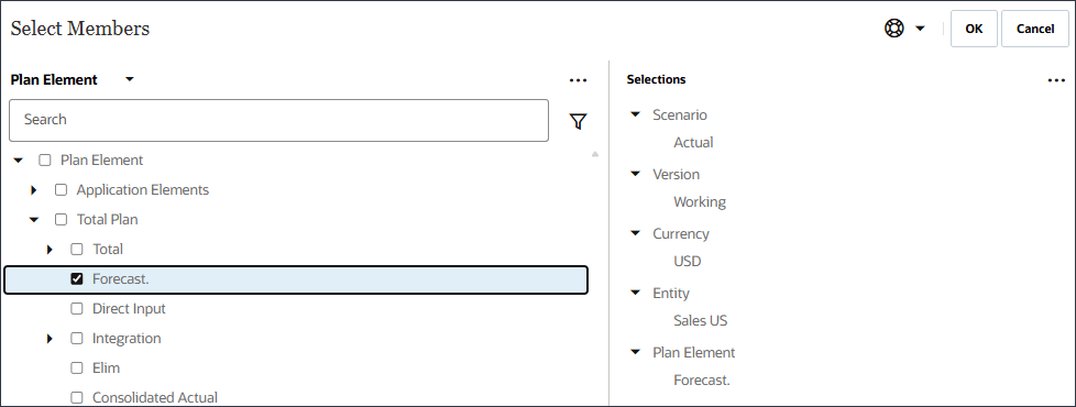 Select Plan Element