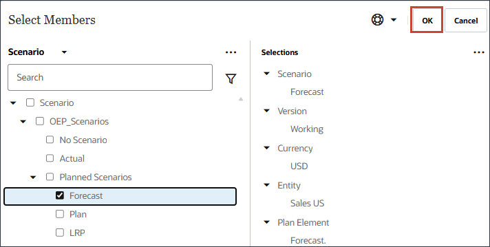 Select Scenario