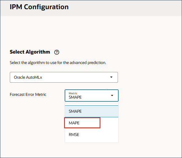 Select Metric