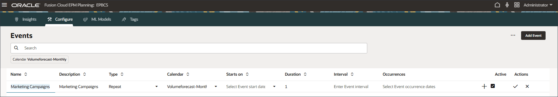 New Event