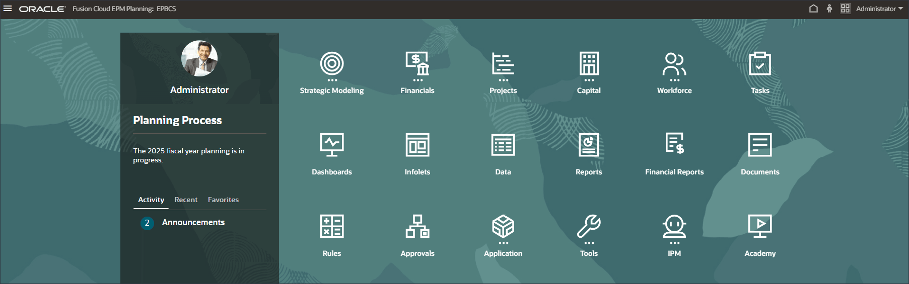 Default home page