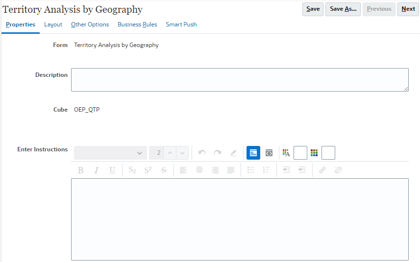 Edit Territory Analysis by Geography