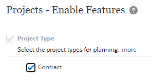 Selecting project types