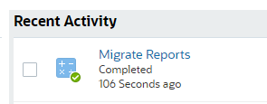 Migrate Reports job