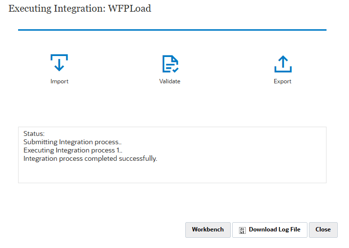 Integration completed successfully