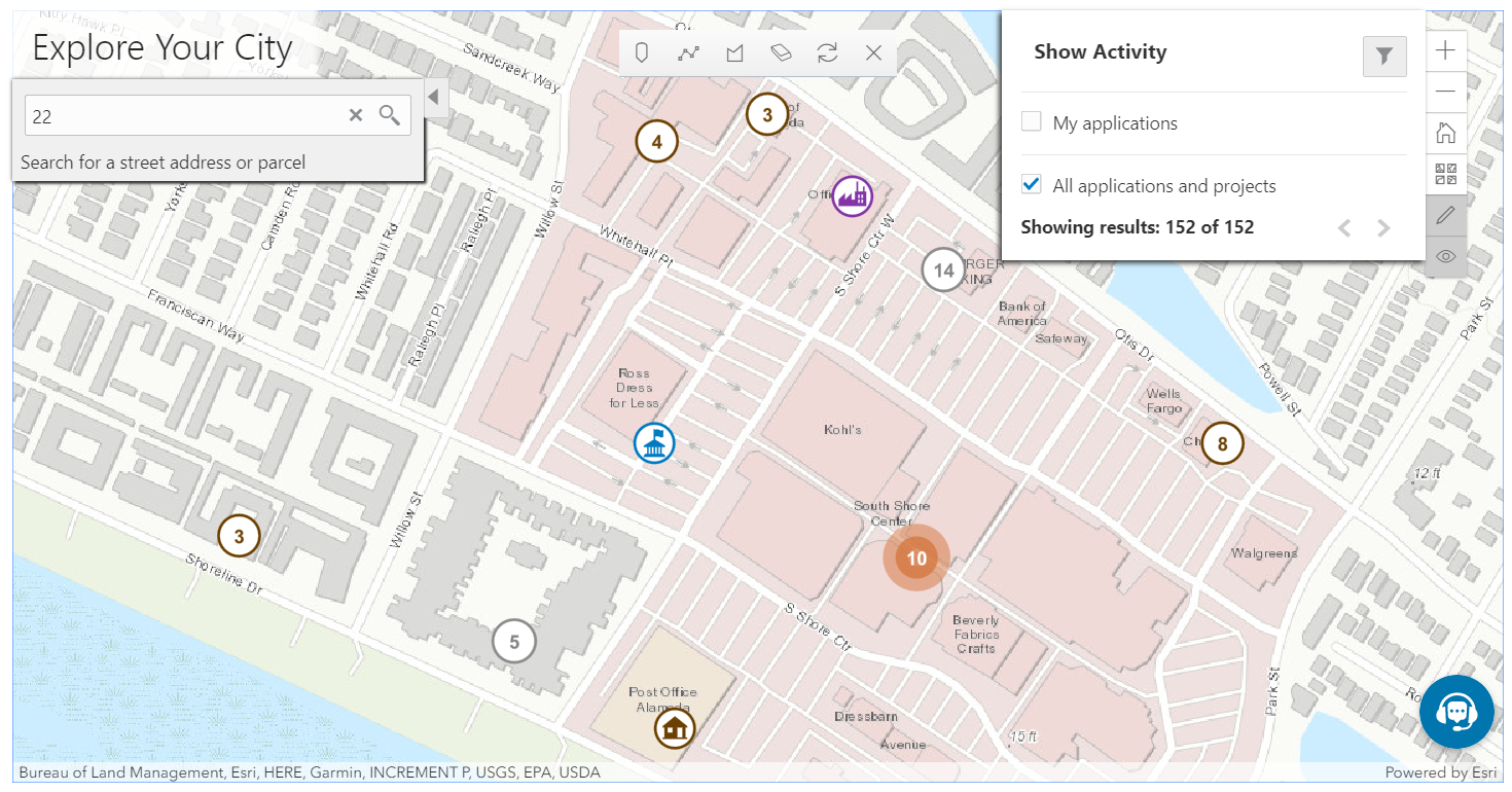 Explore Your City map page