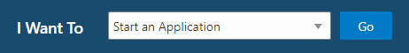 I Want To actions bar, which can be displayed on the Agency Springboard and Registered User Landing Page