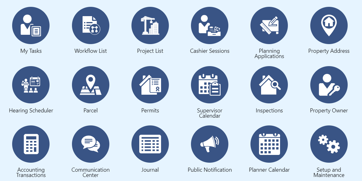 Example of the springboard area with a selection of tiles on the Agency Springboard