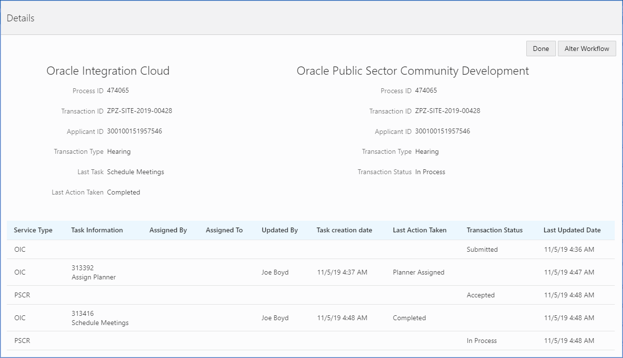 Inconsistent Instances Details page