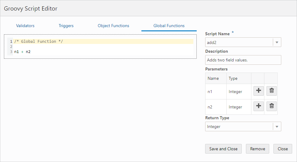 Groovy Script Editor: Defining a function