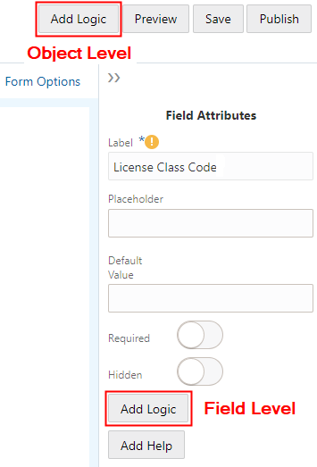 Add Logic at Field Level or Object Level