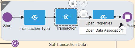 Process Definition: Expanded Get Transaction Data node