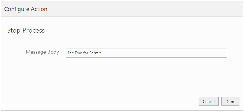 Configure Stop Process Action