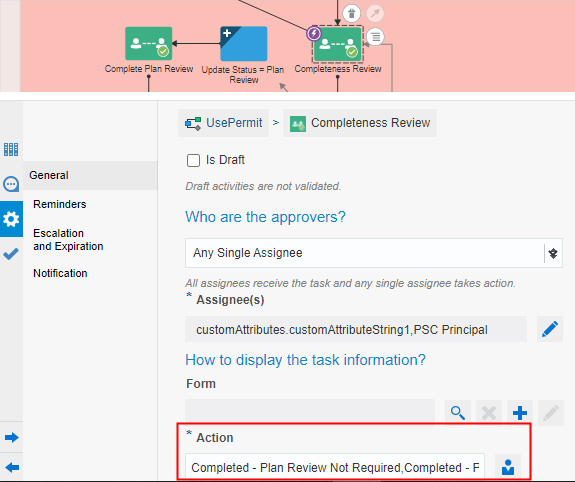 Workflow Activity Type Actions