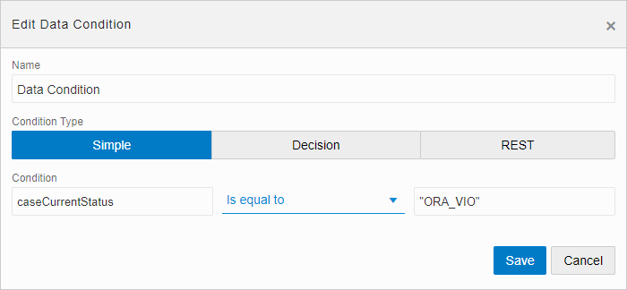 Stage Data Driven Condition