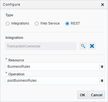 Task linked to the integration operation