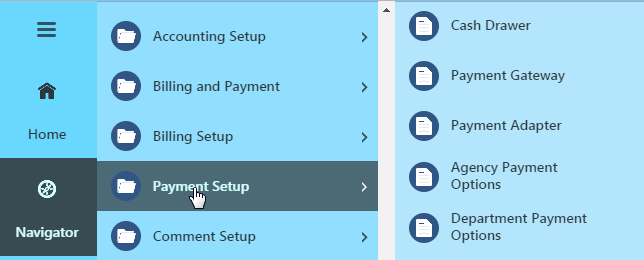 Example: Menu items appearing within a menu folder at runtime in the Navigator in same hierarchy as defined at design time.