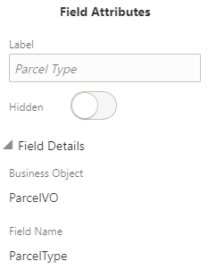 Field Attributes panel for modifying an existing page