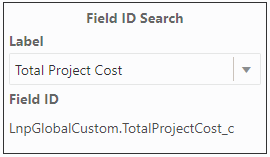 Field ID Search - reusable field