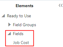 Predefined field - Job Cost