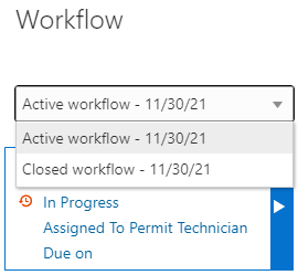 Workflow Instance list