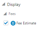 Fee Estimate attribute