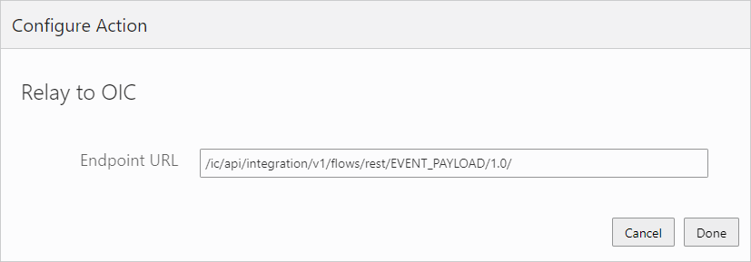 Adding OIC endpoint URL