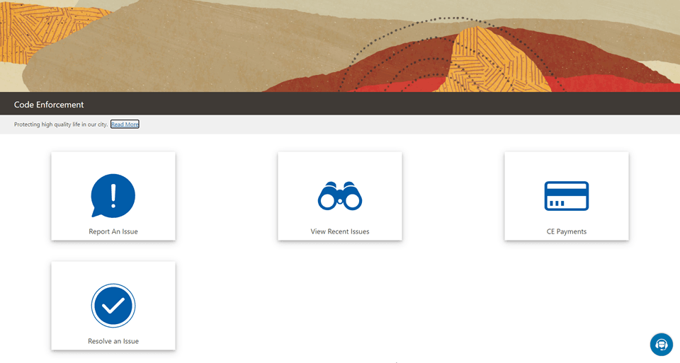 Public User Landing page