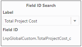 Field ID Search - reusable field