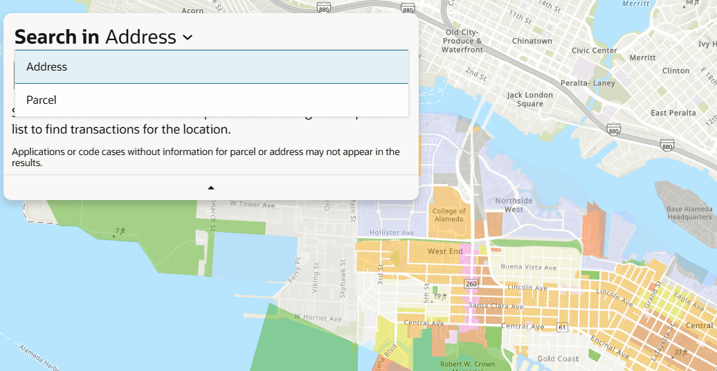 Basic search for Address or Parcel