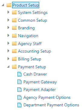 Example: Menu folder containing a collection of menu items.