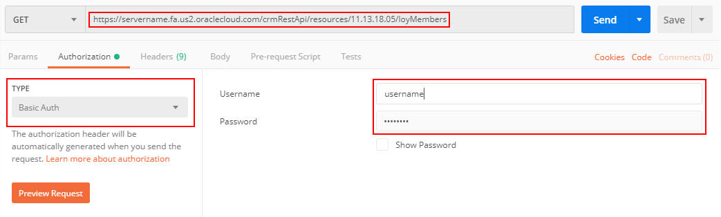 Postman example with basic authentication, user name, and password Postman example with basic authentication, user name, and password