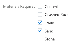 Sample list-of-values field: checkbox set, showing multiple options to select.