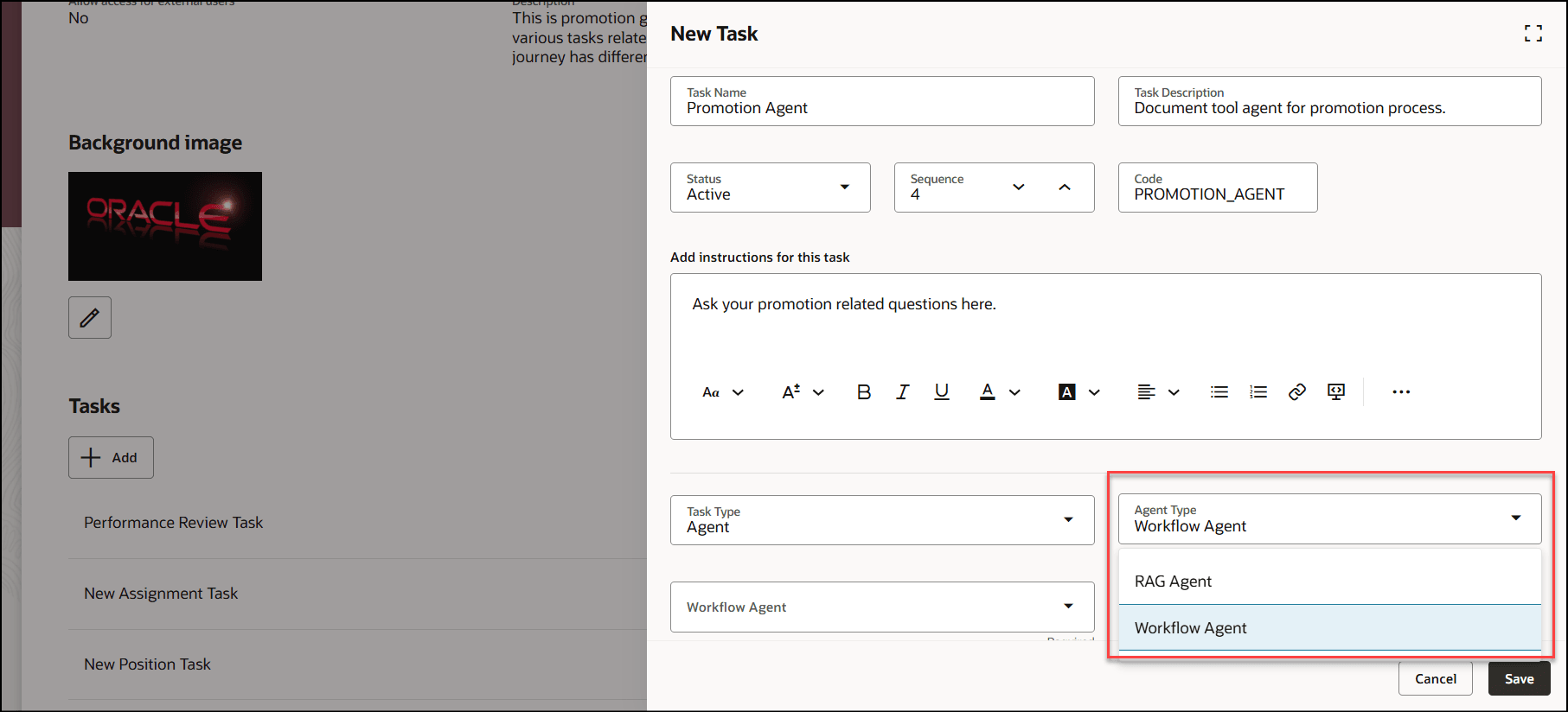 Workflow Agent Agent Type