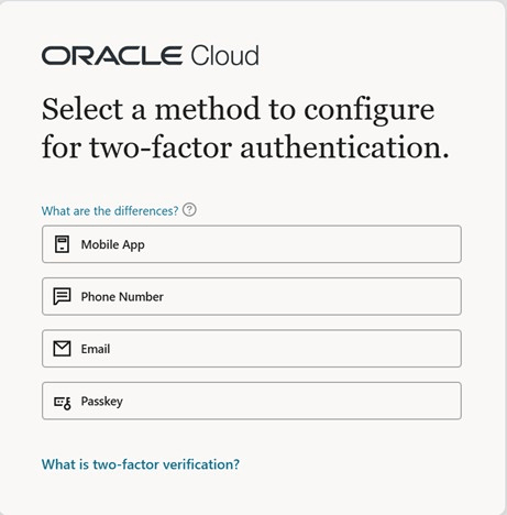 Select Secure Authentication Method