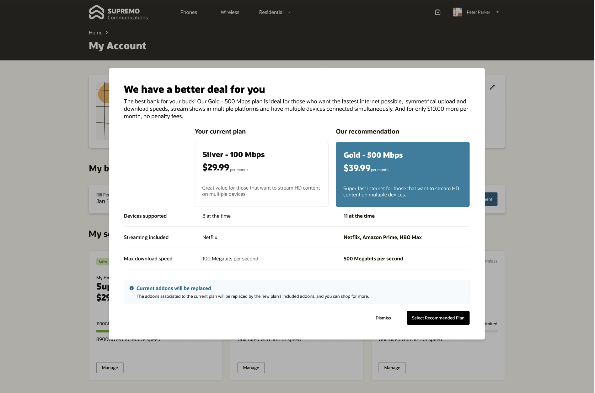 Existing Customer Upsell