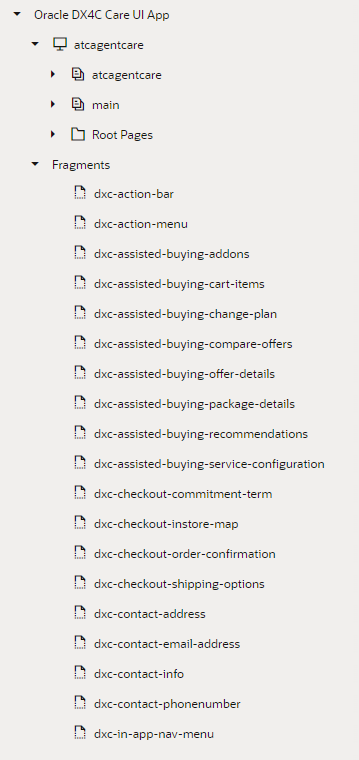 Components that are available for reuse or extension