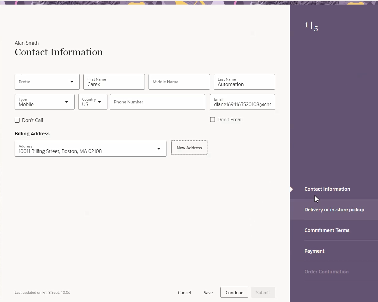 Redwood guided process flow to assist with buying cart checkout