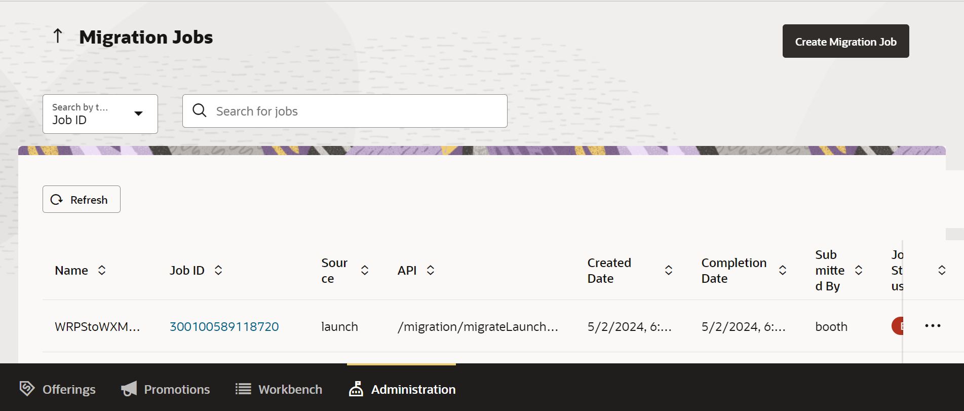 Catalog definition migration