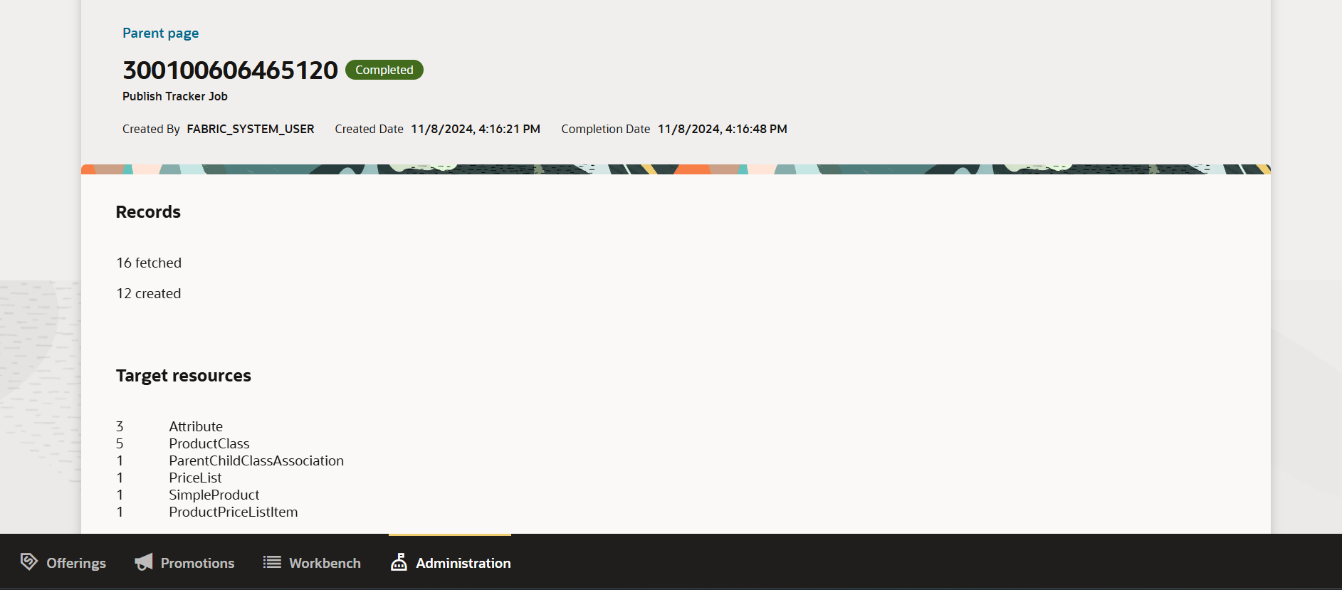 Publish job tracker details