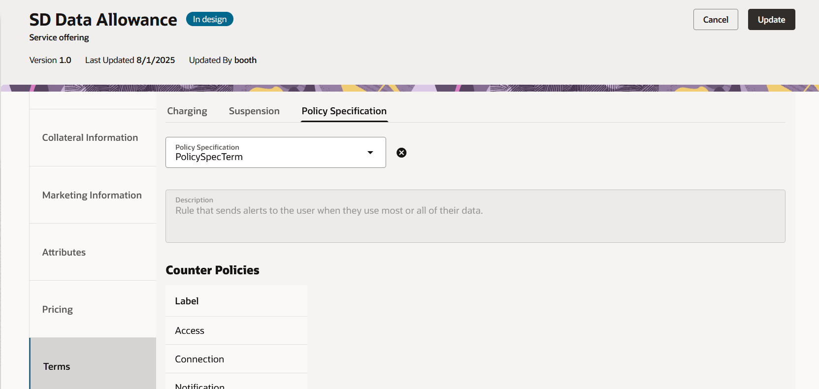 Policy Specification