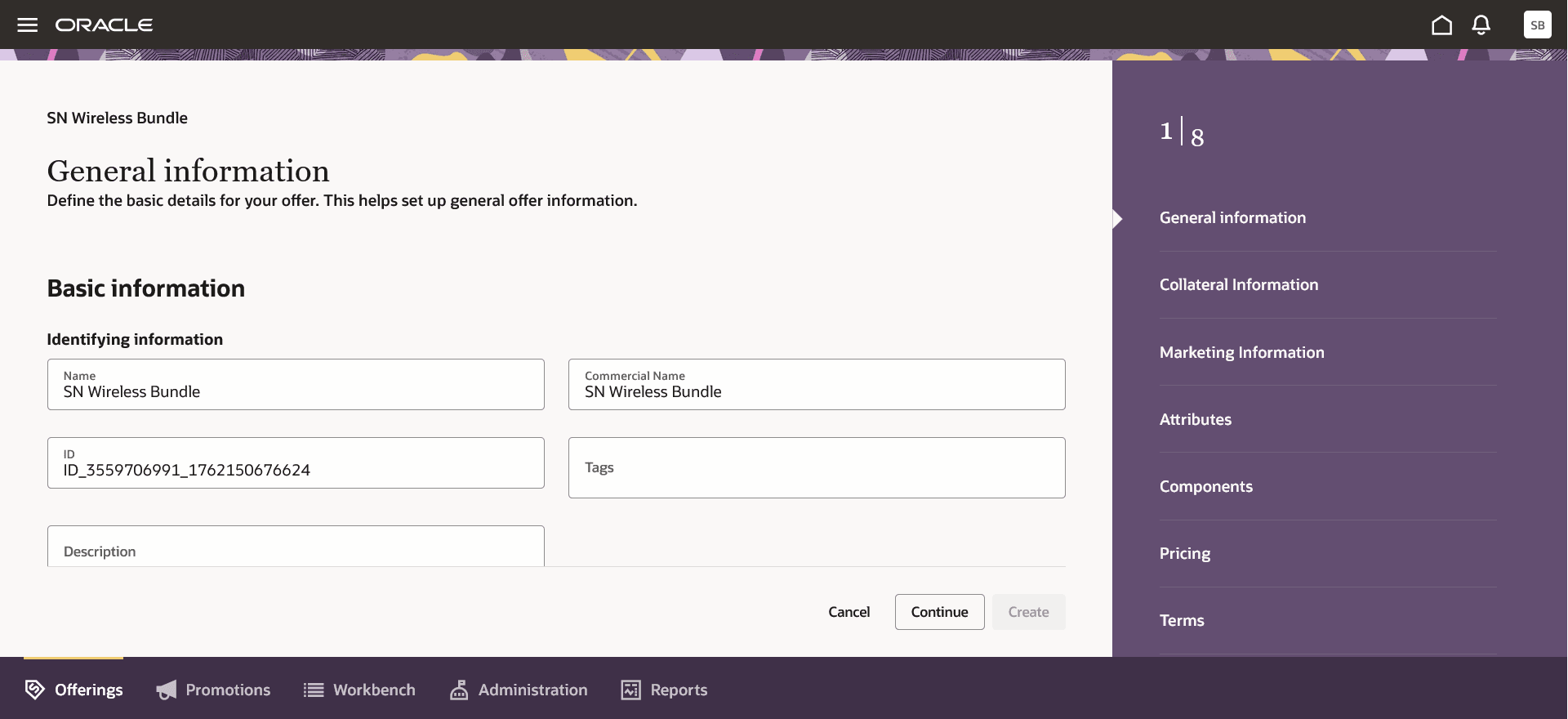 Bundle offer creation