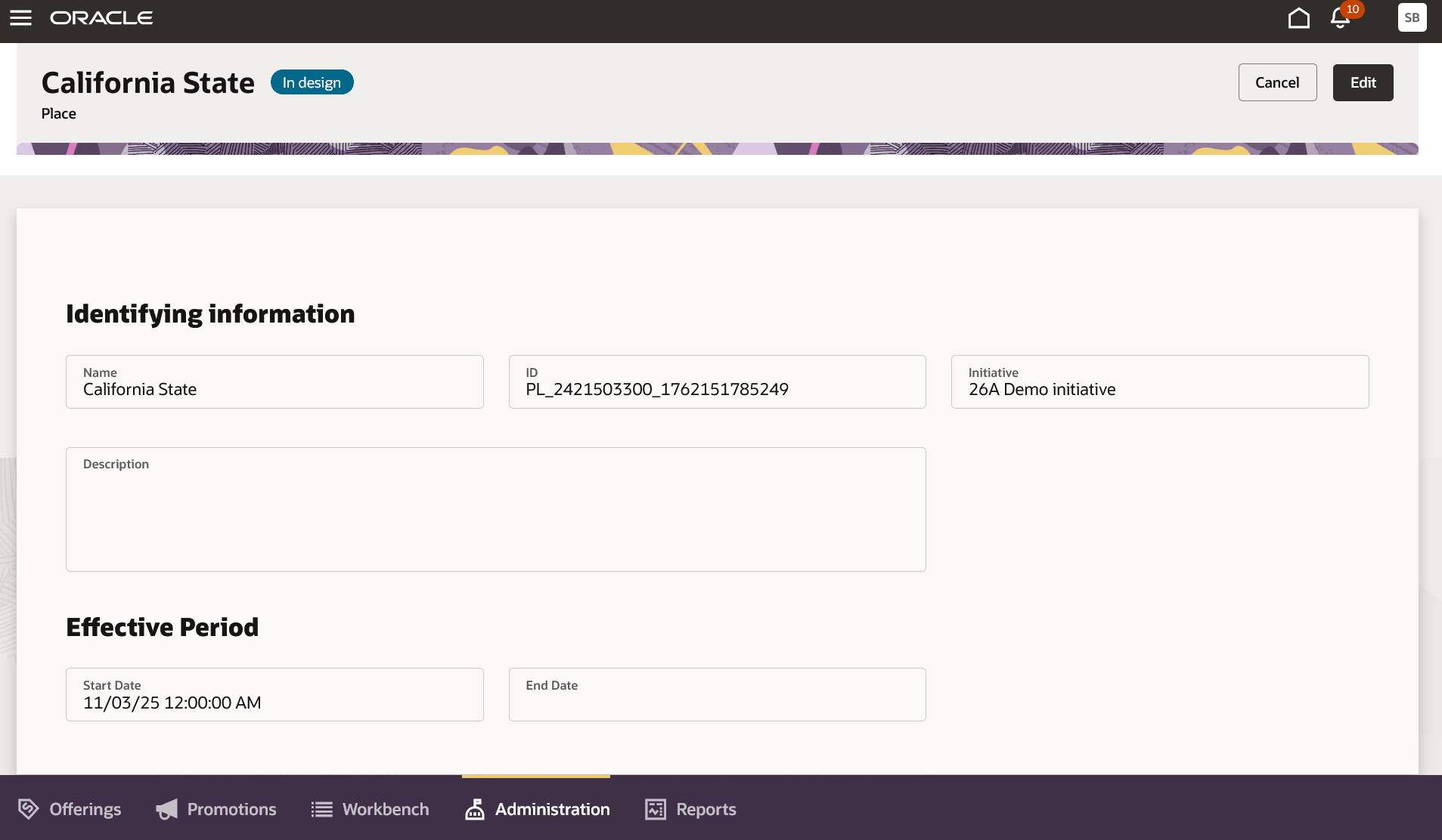 Location entity creation